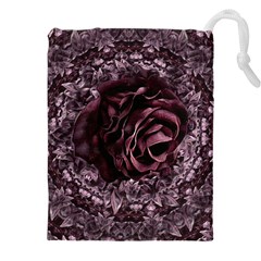 Rose Mandala Drawstring Pouch (5xl) by MRNStudios