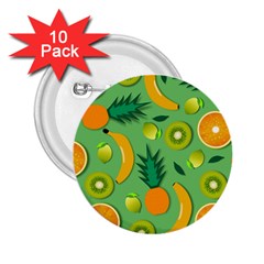 Fruit Tropical Pattern Design Art 2 25  Buttons (10 Pack)  by danenraven