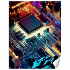 Ai Generated Motherboard City Technology Tech Cpu Canvas 12  X 16  by Jancukart