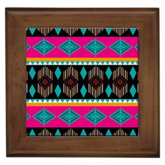 Abstract Art Pattern Design Vintage Framed Tile by Ravend
