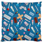 Medicine Pattern Large Premium Plush Fleece Cushion Case (Two Sides) Front