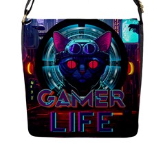 Gamer Life Flap Closure Messenger Bag (l) by minxprints