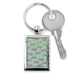 Bicycle Bikes Pattern Ride Wheel Cycle Icon Key Chain (Rectangle) Front