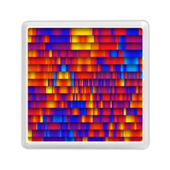 Geometric Pattern Colorful Fluorescent Background Memory Card Reader (square) by Jancukart