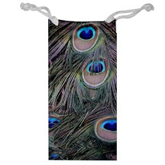 Peacock Feathers Peacock Bird Feathers Jewelry Bag by Jancukart