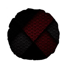 Red Black Abstract Pride Abstract Digital Art Standard 15  Premium Flano Round Cushions by Jancukart