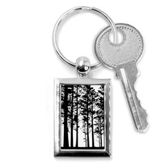 Trees Forest Woods Woodland Trunk Key Chain (rectangle) by Jancukart