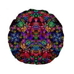 Flower Patterns Abstract Pattern Digital Art Standard 15  Premium Flano Round Cushions by Semog4