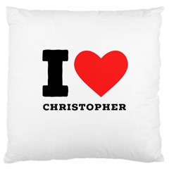 I Love Christopher  Large Cushion Case (one Side) by ilovewhateva