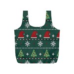 Beautiful Knitted Christmas Pattern Full Print Recycle Bag (S) Back