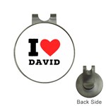 I love david Hat Clips with Golf Markers Front