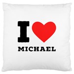 I love michael Standard Premium Plush Fleece Cushion Case (Two Sides) Back