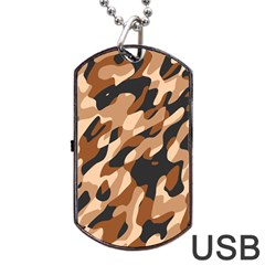Abstract Camouflage Pattern Dog Tag Usb Flash (one Side) by Jack14