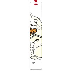Cat Playing The Violin Art Large Book Marks by oldshool