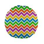 Chevron-pattern-design-texture Standard 15  Premium Flano Round Cushions Back