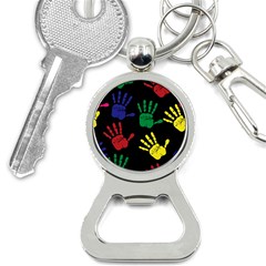 Handprints-hand-print-colourful Bottle Opener Key Chain by Semog4