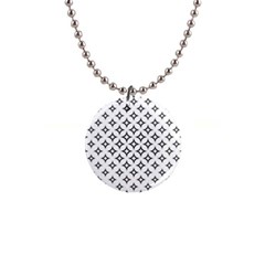 Star-curved-pattern-monochrome 1  Button Necklace by Semog4