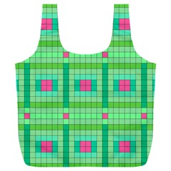 Checkerboard-squares-abstract-- Full Print Recycle Bag (xxl) by Semog4