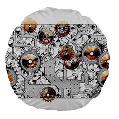 Gears Movement Machine Large 18  Premium Flano Round Cushions by Semog4