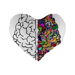 Brain Mind Aianatomy Standard 16  Premium Heart Shape Cushions by Salman4z