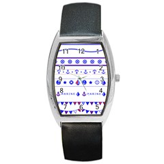 Marine Nautical Clip Art Barrel Style Metal Watch by Salman4z