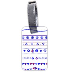 Marine Nautical Clip Art Luggage Tag (two Sides) by Salman4z