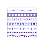 Marine Nautical Clip Art Satin Bandana Scarf 22  x 22  Front