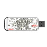 Drawing Clip Art Hand Painted Abstract Creative Space Squid Radio Portable USB Flash (Two Sides) Front
