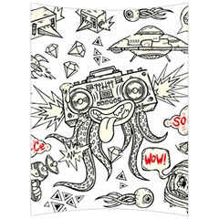 Drawing Clip Art Hand Painted Abstract Creative Space Squid Radio Back Support Cushion by Salman4z