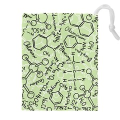 Multicolored Chemical Bond Illustration Chemistry Formula Science Drawstring Pouch (4xl) by Salman4z