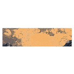 Waves Aesthetic Ocean Retro Sea Vintage Oblong Satin Scarf (16  X 60 ) by Salman4z