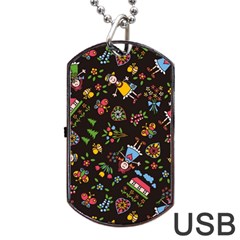 Cartoon Texture Dog Tag Usb Flash (two Sides) by Salman4z