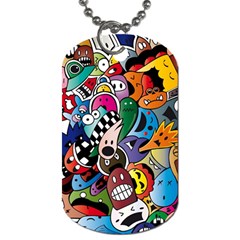 Cartoon Explosion Cartoon Characters Funny Dog Tag (two Sides) by Salman4z