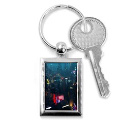 Cityscape Digital Art Key Chain (rectangle) by Salman4z