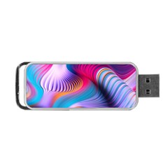 Colorful 3d Waves Creative Wave Waves Wavy Background Texture Portable Usb Flash (two Sides) by Salman4z