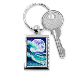 Tsunami Waves Ocean Sea Nautical Nature Water Key Chain (rectangle) by Jancukart