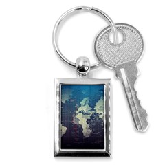 Vintage World Map Illustration Artwork Water Drop Digital Art Arts Key Chain (rectangle) by Sudheng