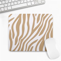 Brown Zebra Vibes Animal Print  Large Mousepad by ConteMonfrey