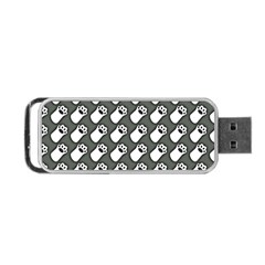 Grey And White Little Paws Portable Usb Flash (two Sides) by ConteMonfrey