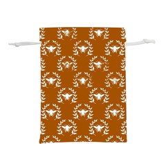Brown Golden Bees Lightweight Drawstring Pouch (l) by ConteMonfrey