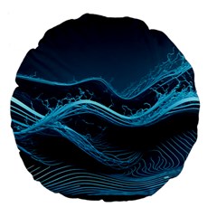 Technology Computer Background (1) Large 18  Premium Flano Round Cushions by Simbadda