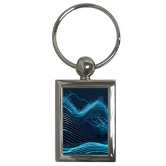 Technology Computer Background Key Chain (rectangle) by Simbadda