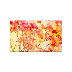 Monotype Art Pattern Leaves Colored Autumn Sticker Rectangular (10 Pack) by Amaryn4rt