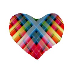 Graphics Colorful Colors Wallpaper Graphic Design Standard 16  Premium Flano Heart Shape Cushions by Amaryn4rt