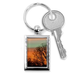 Twilight Sunset Sky Evening Clouds Key Chain (rectangle) by Amaryn4rt