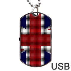 Union Jack Flag British Flag Dog Tag Usb Flash (one Side) by Celenk