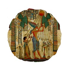 Egyptian Man Sun God Ra Amun Standard 15  Premium Flano Round Cushions by Celenk
