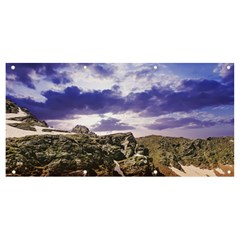 Mountain Snow Landscape Winter Banner And Sign 8  X 4  by Celenk