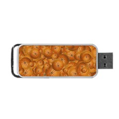 Fruity Fun Tangerine Print Pattern Portable Usb Flash (two Sides) by dflcprintsclothing