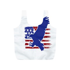 Usa Flag Eagle Symbol American Bald Eagle Country Full Print Recycle Bag (s) by Wegoenart